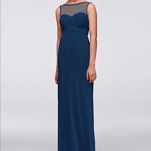 David's Bridal Dresses - David’s Bridal Long Mesh Dress Illusion Neckline David's Bridal Dresses - David’s Bridal Long Mesh Dress Illusion Neckline